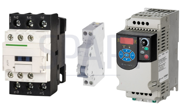 elcitrical parts like contactor, breaker and Variable frequency drive