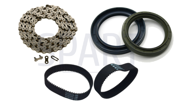 gaskets, belts and chains